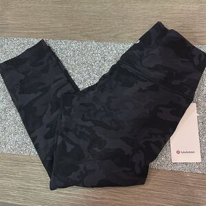 Lululemon Align Crop 21" size 10 NWT Incognito‎ Camo Multi Grey Black